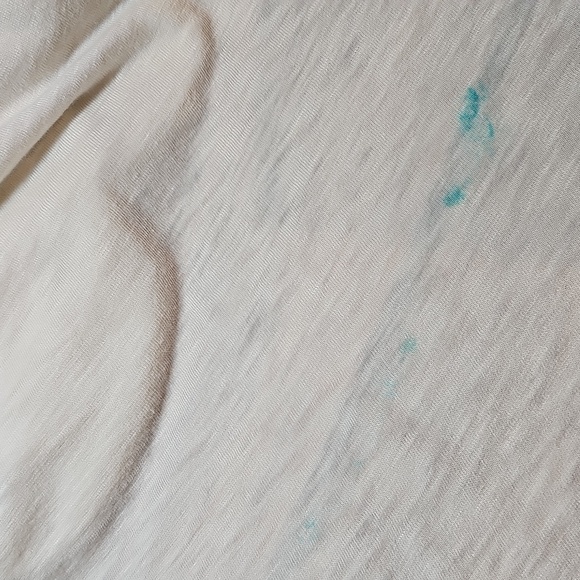 NWT LAmade TEAL TIE DYE V NECK CAP SLEEVED PULLOVER TEE - Picture 9 of 13